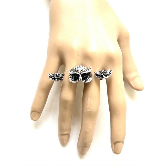 Owl Ring-Double Fashion Owl Ring Size 5-6 - Picture 5 of 5